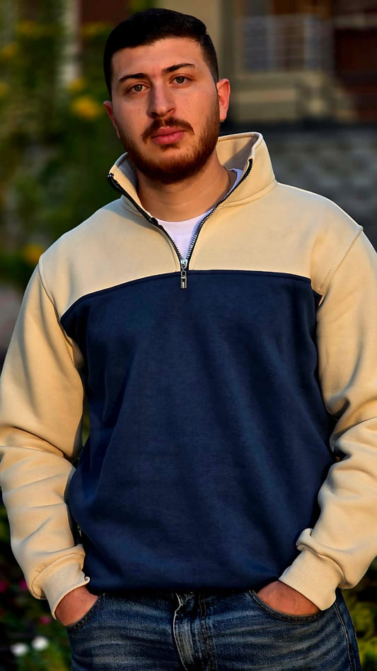 Two-Tone Unisex Quarter Zip